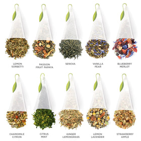 Tea Forte twenty-blend sampler highlighting variety and flavor exploration