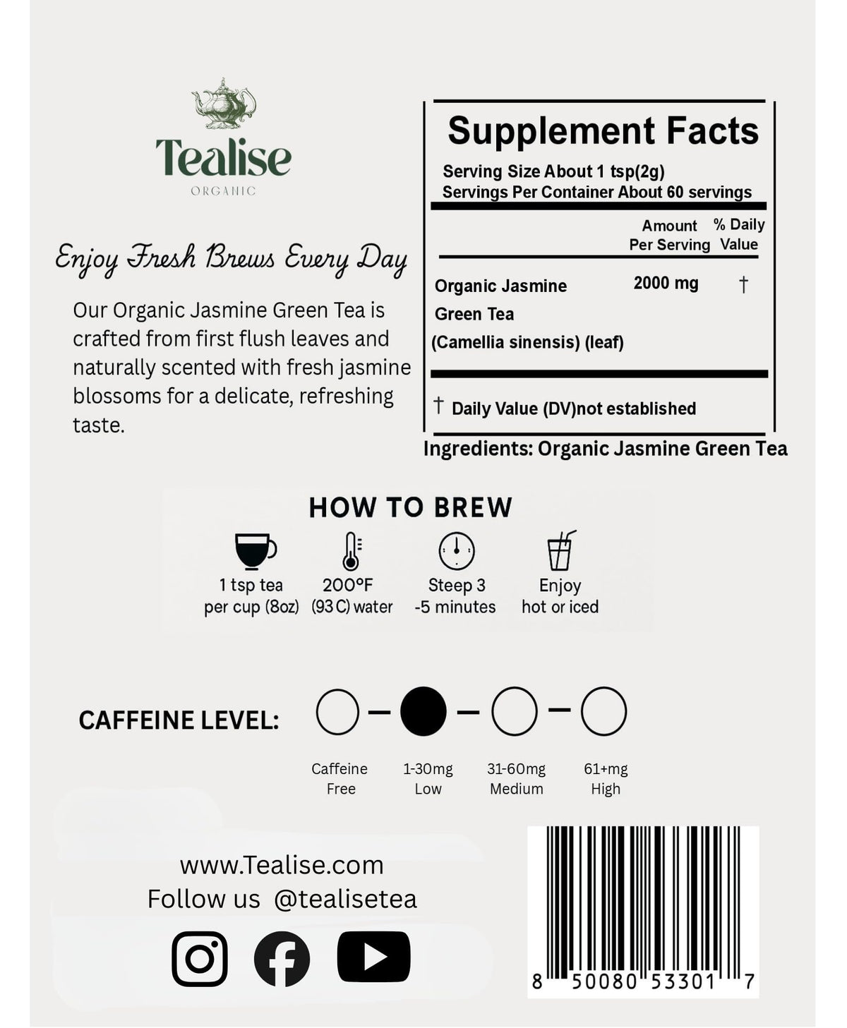 Tealise tea bags stay fresh in sealed packaging for convenient brewing.
