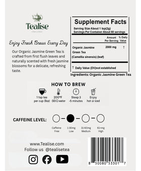 Tealise tea bags stay fresh in sealed packaging for convenient brewing.