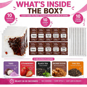 Tealise taro bubble tea flavor ready to pour at home