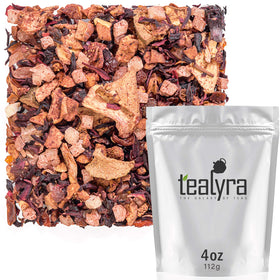 Tealyra Aloha Hawaii loose leaf tea close-up showing pineapple aroma for hot or iced tea.