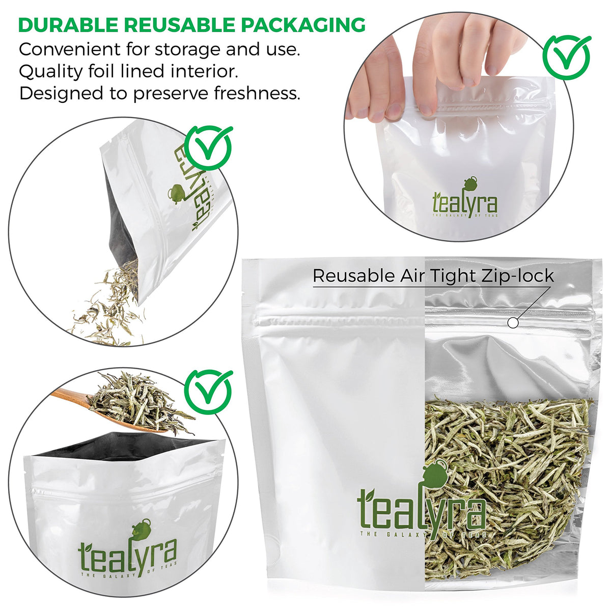 Tealyra Bai Hao Yin Zhen buds close-up highlighting premium quality for a subtle, smooth cup.