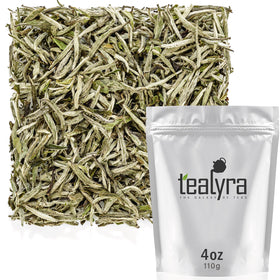 Tealyra Bai Hao Yin Zhen dry leaves with delicate silver tips ideal for refined infusion.