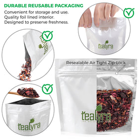 Tealyra Cherry Goddess hibiscus and berry blend, perfect for a bold iced tea.