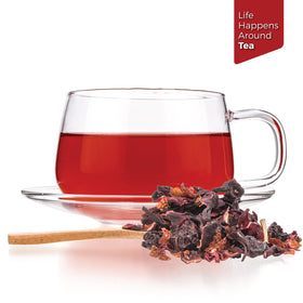 Tealyra Cherry Goddess infuser and cup ready for hot or iced tea