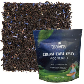 Tealyra Cream Earl Grey Moonlight tea leaves ready for a luxurious brew