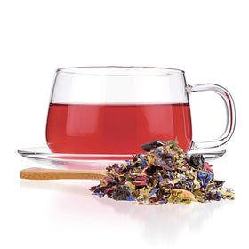 Tealyra dried berries blend highlights the natural sweetness of black currant and goji in every cup.