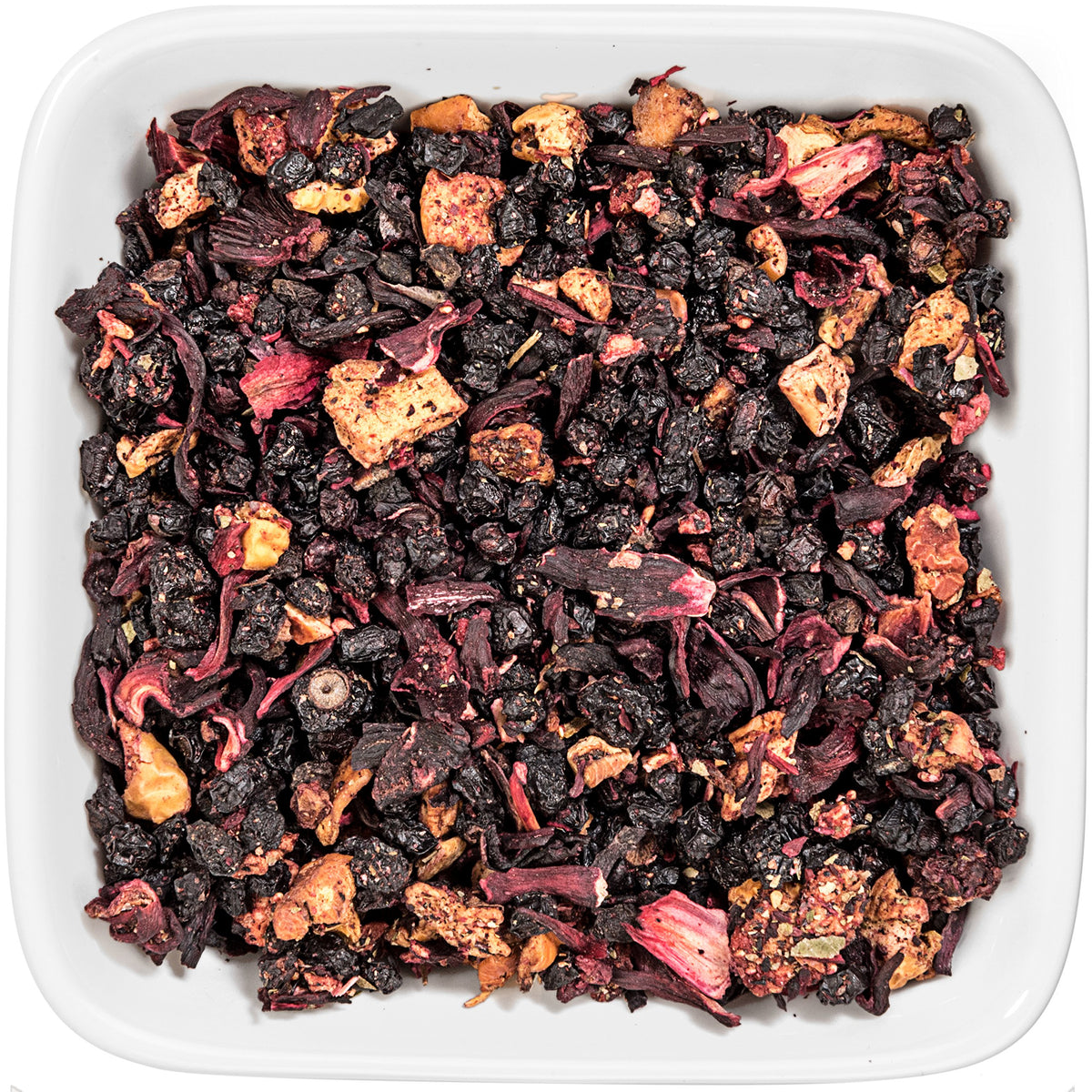 Tealyra Grandma's Garden Berry iced tea in a glass for refreshing summer moments.