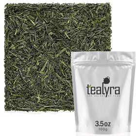 Tealyra Gyokuro Kokyu loose leaf close-up shows premium aroma and umami, ideal for a quiet morning ritual.