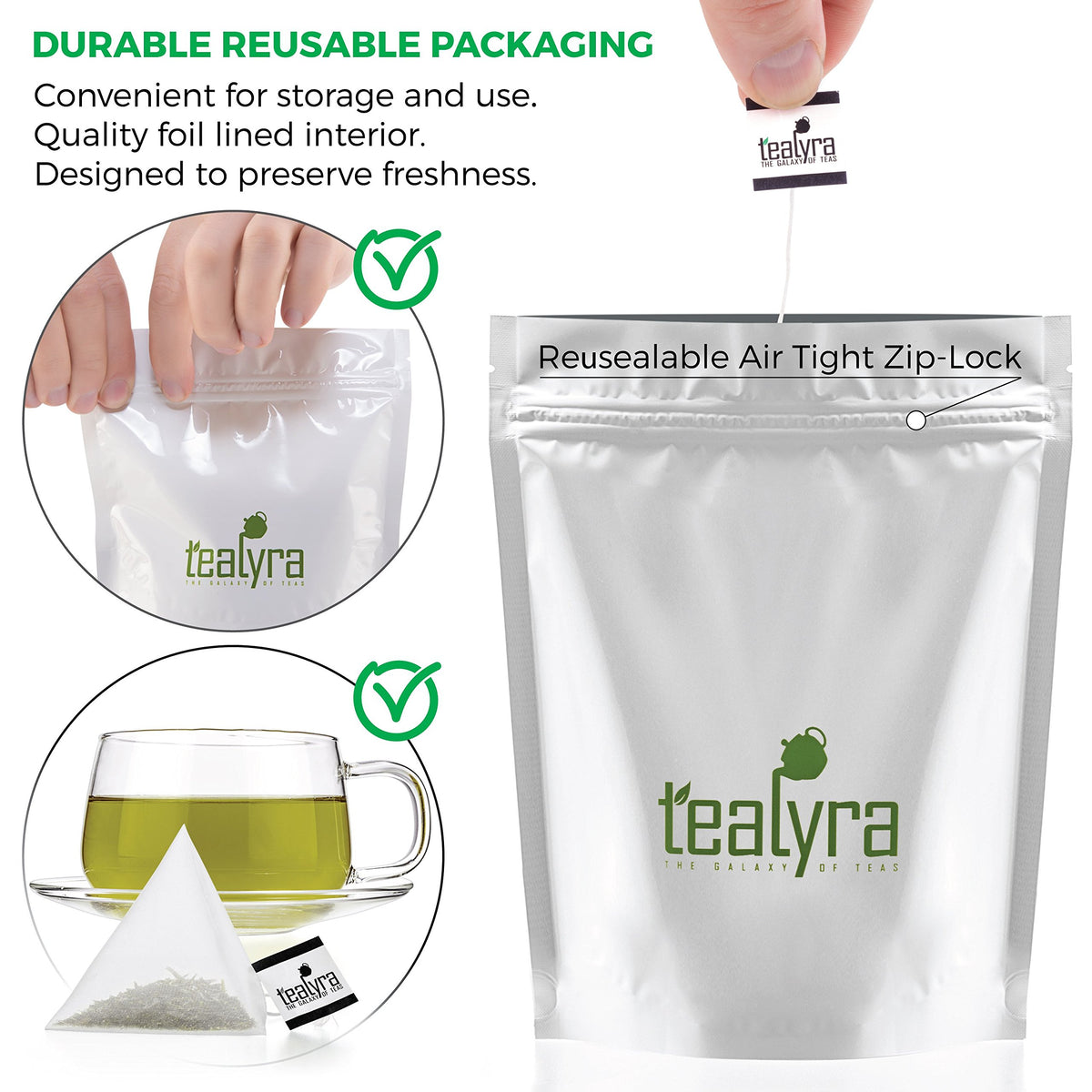 Tealyra Gyokuro Kokyu Premium zip pouch packaging preserves freshness