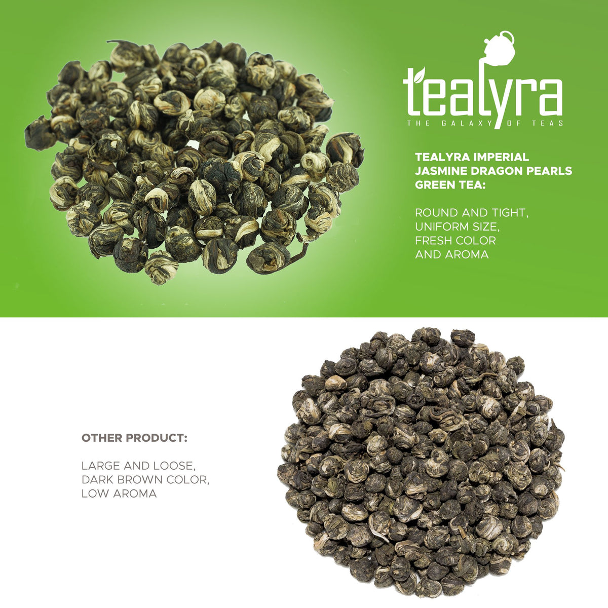 Tealyra Jasmine Dragon Pearls make a refined gift for tea lovers.