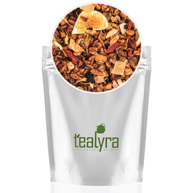 Tealyra tea cup hot or iced serve image highlighting versatile herbal blend