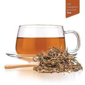 Tealyra Yunnan Golden Special copper-colored cup after brew highlights malt notes.
