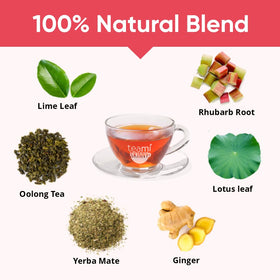Teami non-GMO packaging reflects pure plant-based ingredients for mindful sipping.