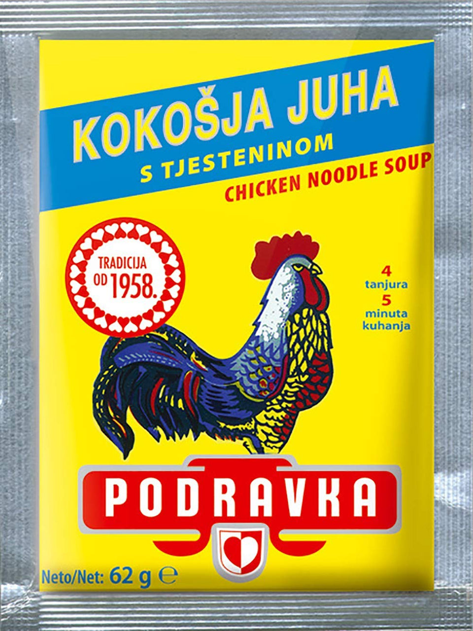 Teamore chicken-flavored noodle soup mix, pack of five, quick-to-prepare comfort option