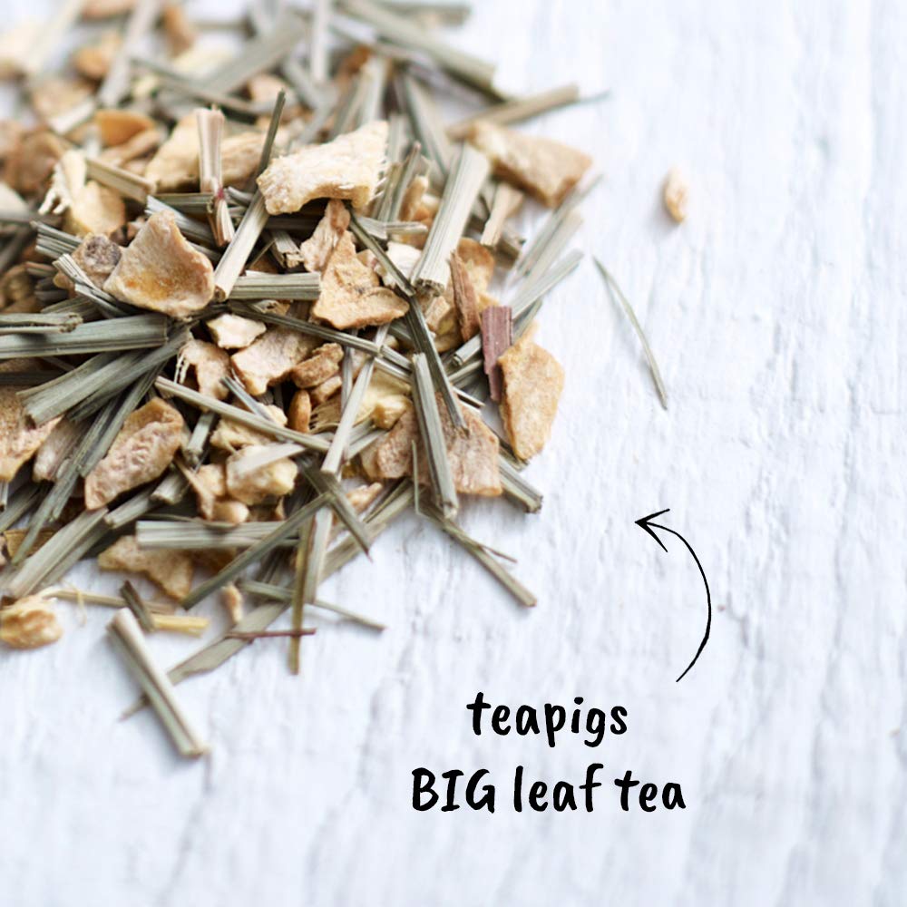 teapigs brewed ginger lemon tea in a cup, ready for a refreshing moment