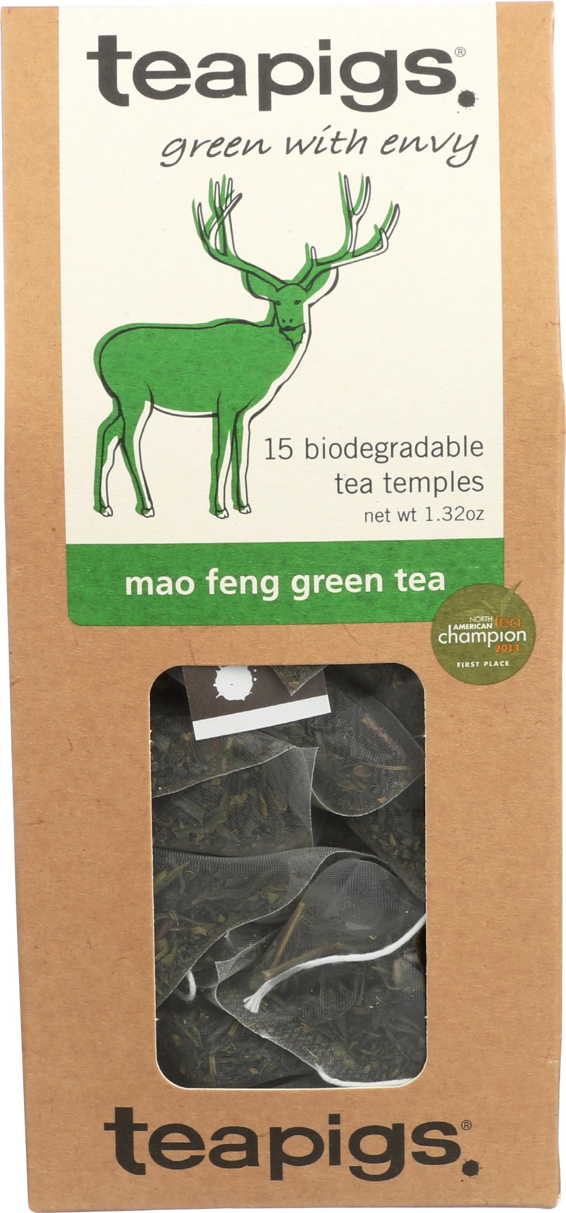 Teapigs Green Mao Feng tea bags brew a light, refreshing cup.