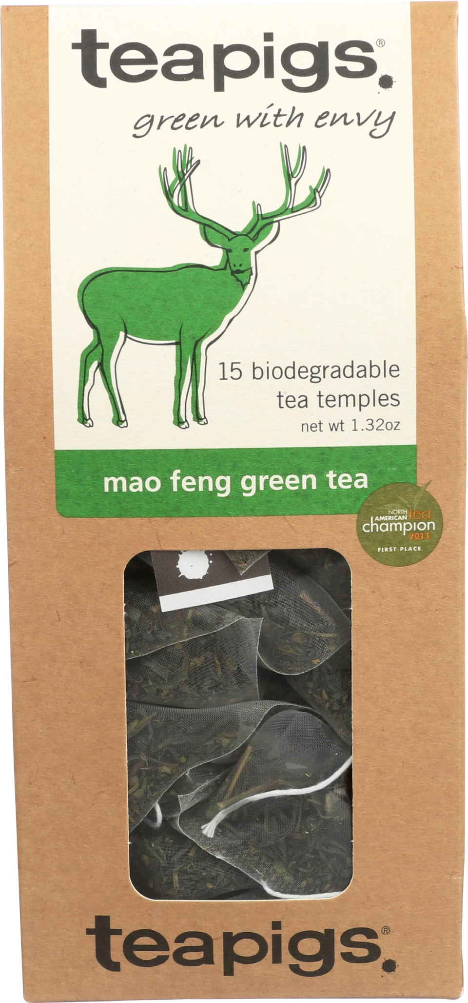 Teapigs Green Mao Feng tea bags brew a light, refreshing cup.