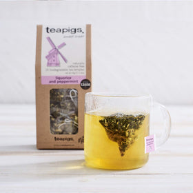 teapigs packaging with 50-count bags, convenient daily tea option