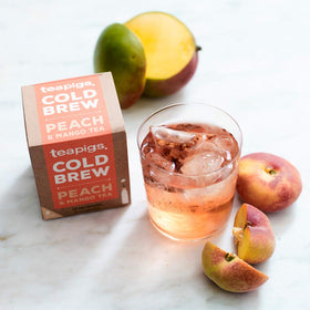 Cold brew in a glass showing natural sweetness and bold Teapigs flavor.