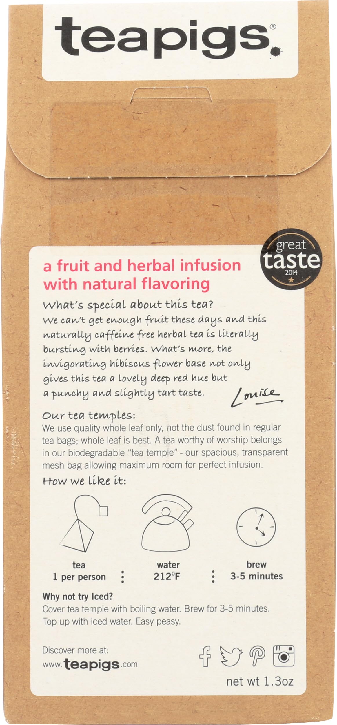 Teapigs Super Fruit Tea bag closeup highlighting real berries and whole leaf tea quality