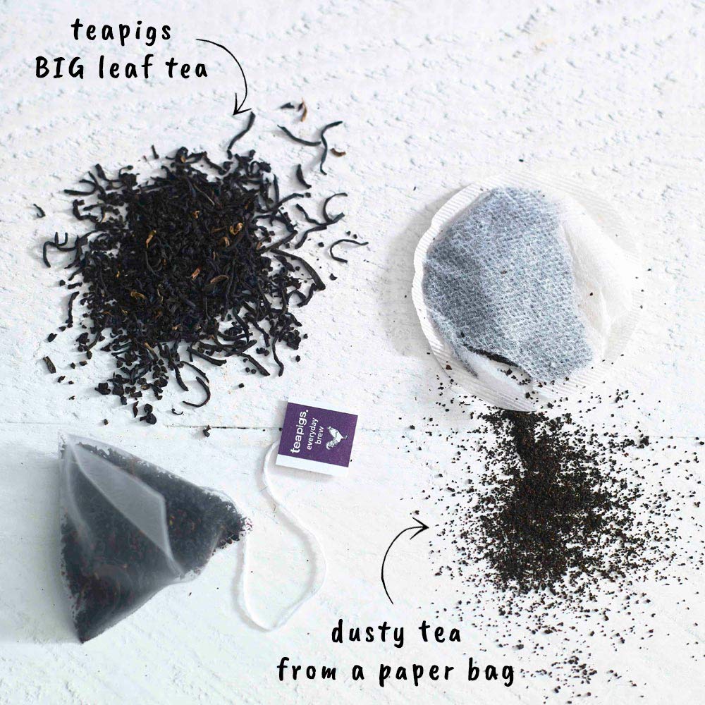 teapigs whole-leaf-tea-bags-closeup highlights premium leaves for a rich flavor.