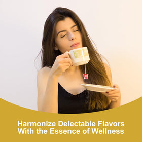 TEARELAE aromatic-steeped-tea in cup, inviting relaxation