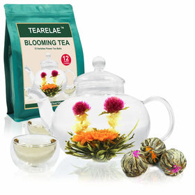 TEARELAE Blooming Tea Flowers use green tea buds and edible blooms for a vibrant brew.