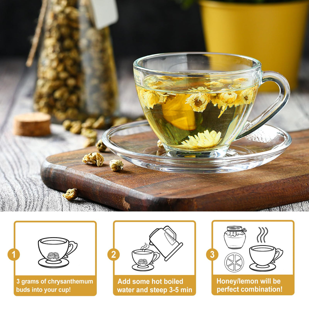 TEARELAE chrysanthemum tea with goji berries for balanced flavor ideas