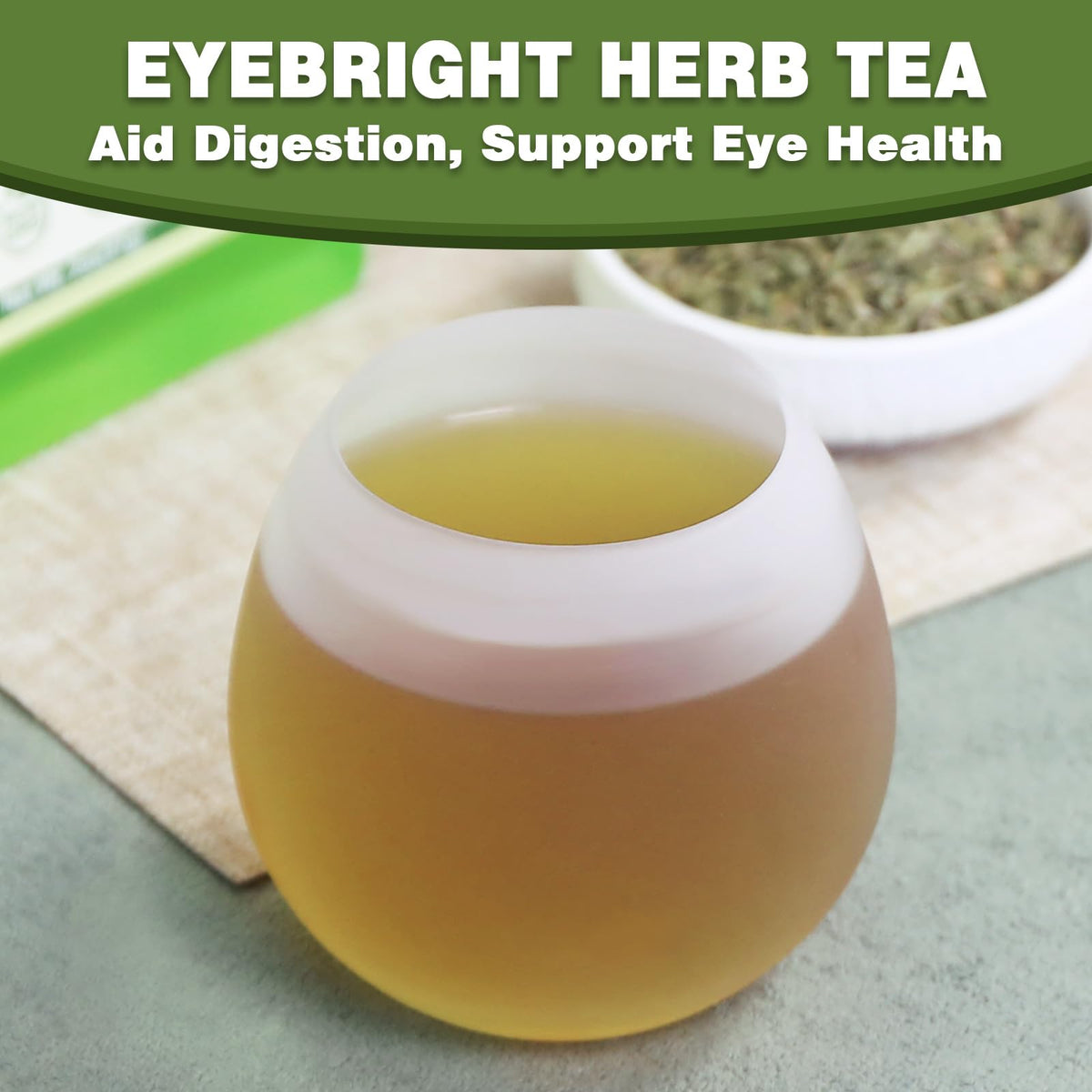 TEARELAE Eyebright herb cup moment subtle sweetness and soothing flavor