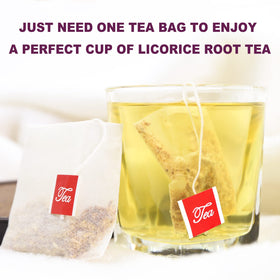 TEARELAE licorice-root-tea-bag-closeup highlights pure roots and careful processing.