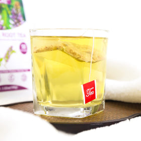 TEARELAE licorice-root-tea-color-steep reveals a gentle yellow infusion and aroma.
