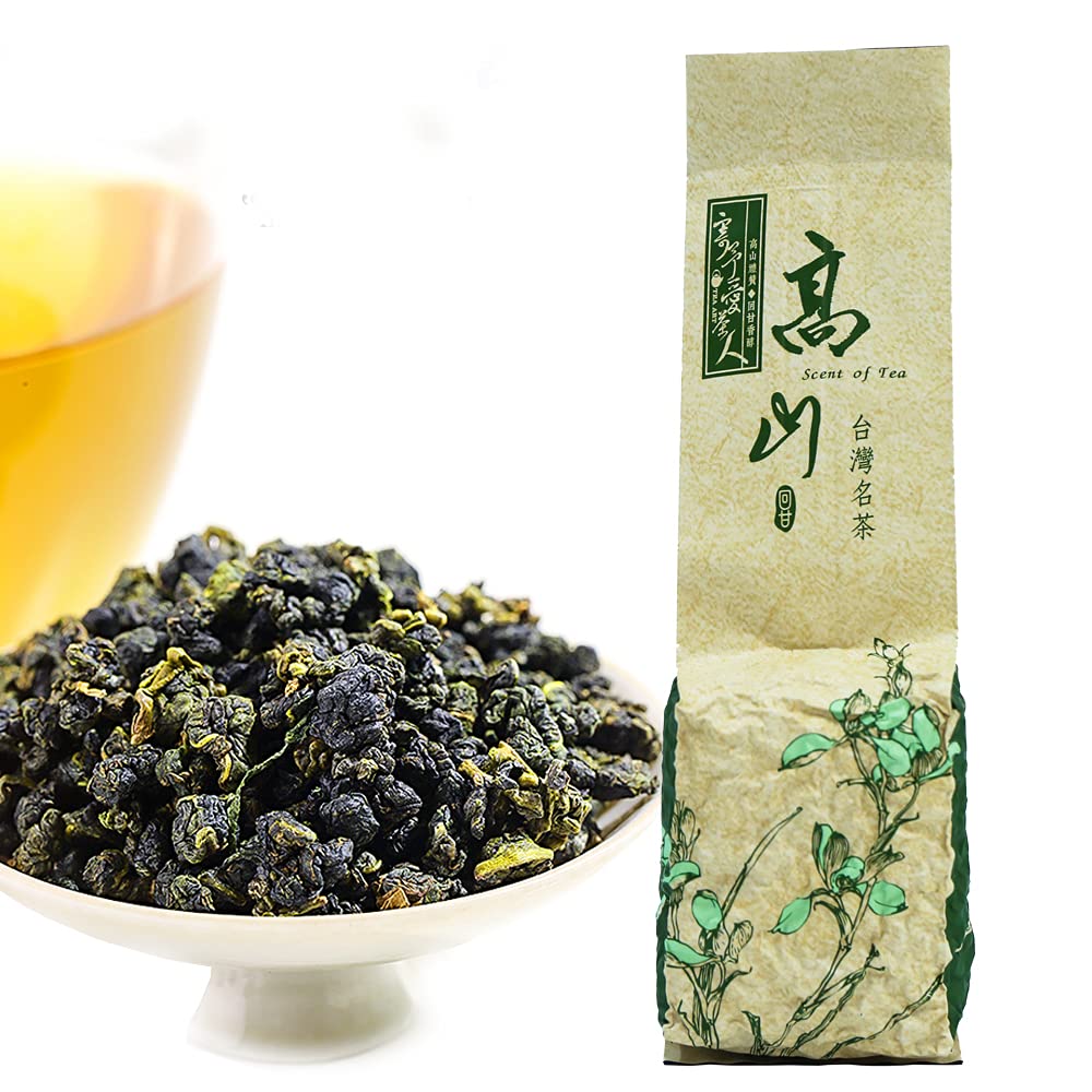 TEARELAE Taiwan Oolong tea loose-leaf close-up shows tender leaves for a fragrant, refreshing brew.