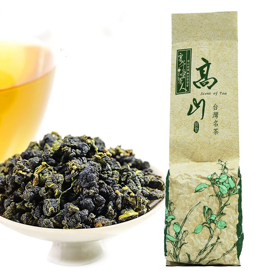TEARELAE Taiwan Oolong tea loose-leaf close-up shows tender leaves for a fragrant, refreshing brew.