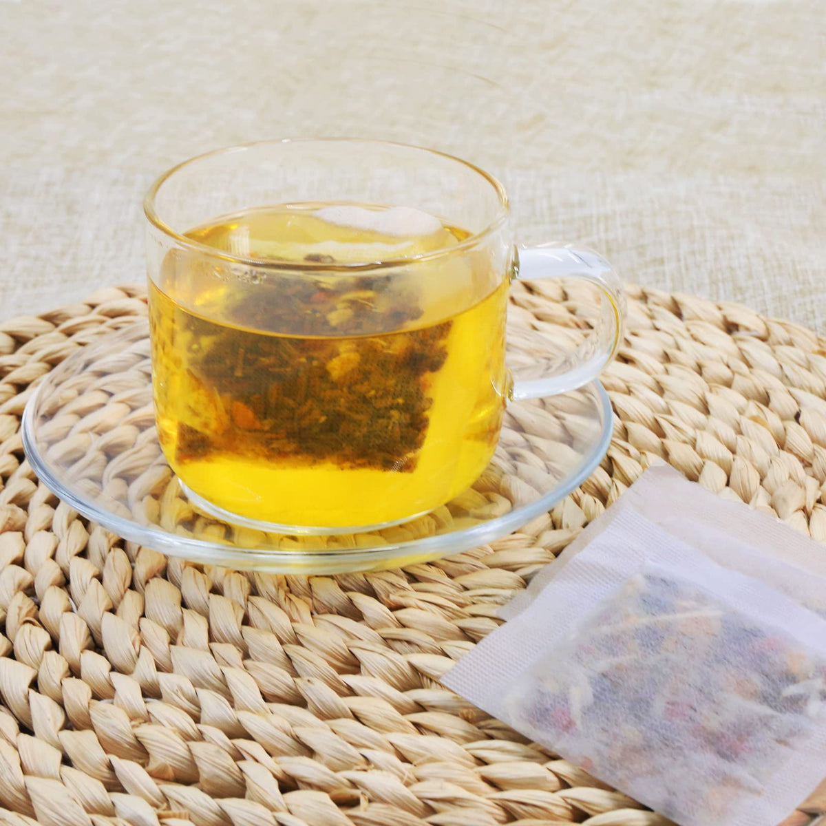 TEARELAE ultrasonic sealed tea bag ensures fresh, clean brewing.