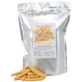 Teas Unique Southern Cheese Straws packaging showcases a resealable pouch for maximum freshness.