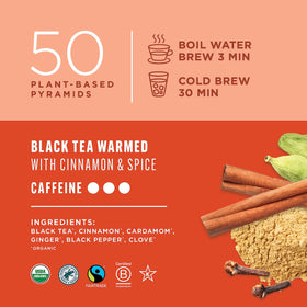 Teatulia compostable tea bags and pouch, reducing waste and plastic usage.