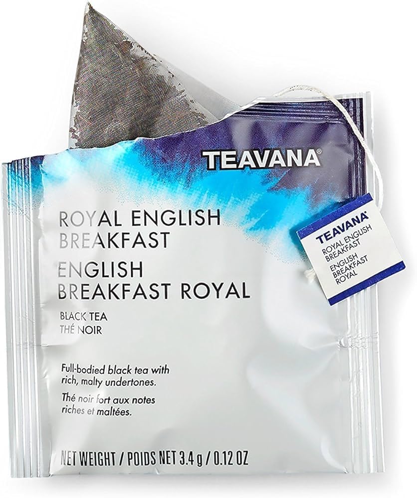 Teavana Royal English Breakfast sachets in a 24-pack, ideal for quick, robust morning cups.