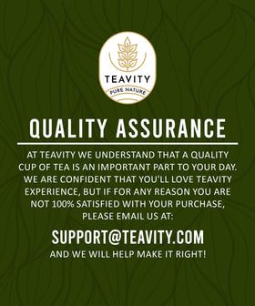 American-owned Teavity blend crafted in Sunrise, Florida for quality control