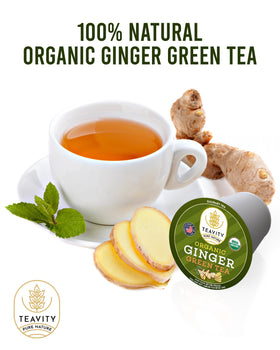 Teavity handpicked green tea leaves used in the ginger blend for premium aroma