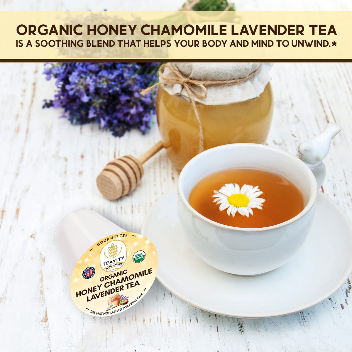 Teavity handpicked ingredients close-up highlighting premium garden flavors for relaxing moments.