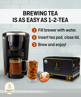 Keurig-compatible pod enables quick brews without mess.