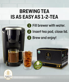 Organic Sri Lankan origin Teavity tea leaves signaling sustainable farming