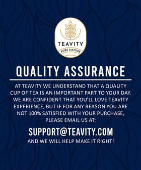 Teavity tea served over ice for refreshing iced beverage.