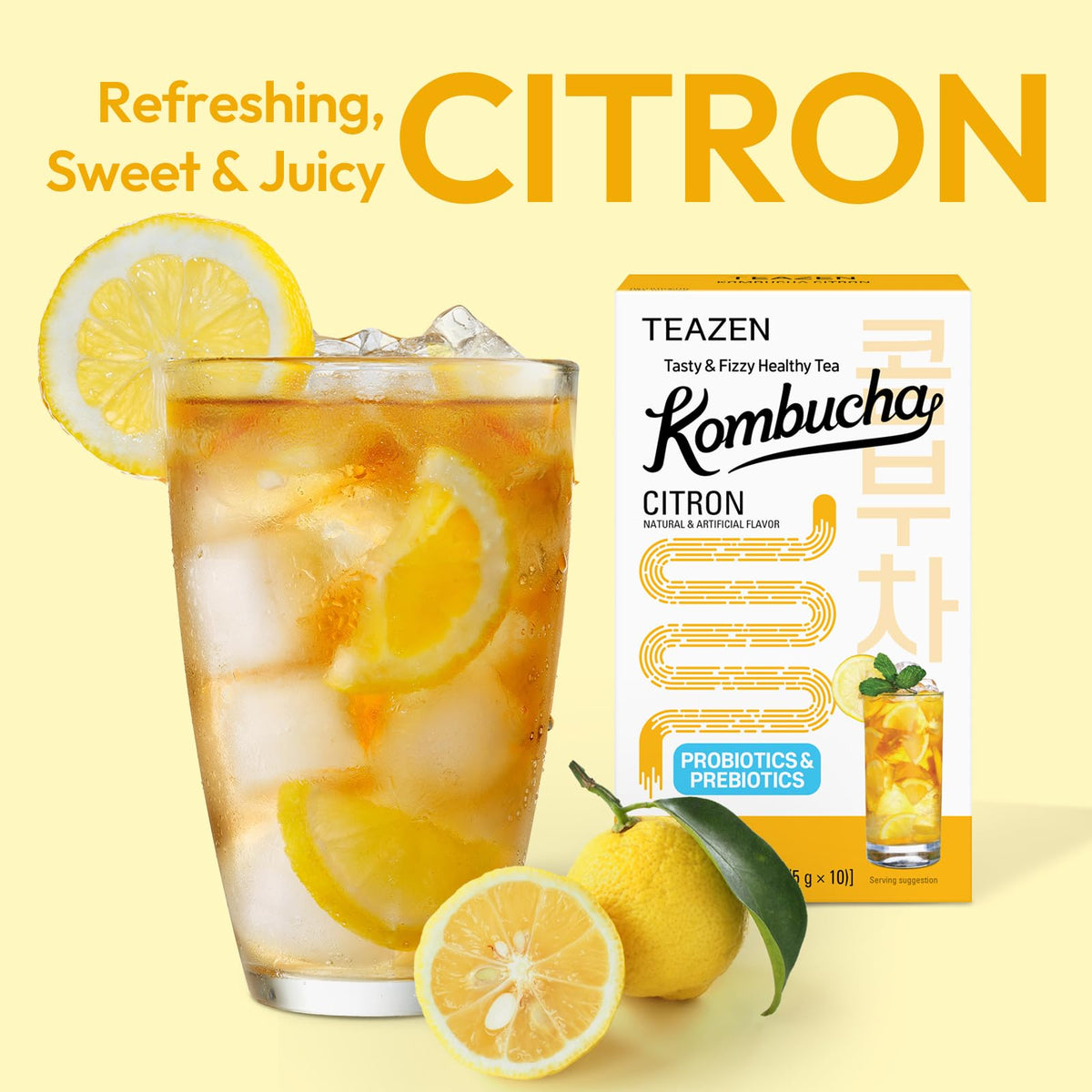 TEAZEN Citron Kombucha as a gift idea for health-minded friends