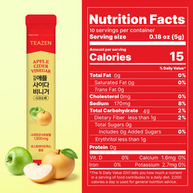 TEAZEN dissolving powder in water visual suggests zero sugar, low calories option.