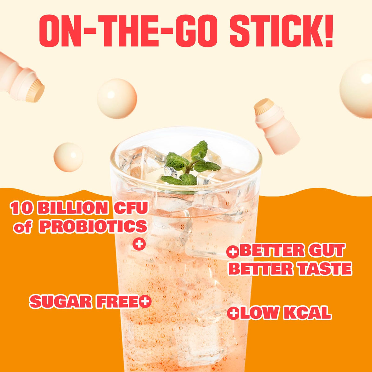TEAZEN drink in glass, a refreshing yogurt-kombucha flavor.