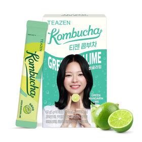 TEAZEN Green Mandarin Lime packet for on-the-go hydration and quick mixing.