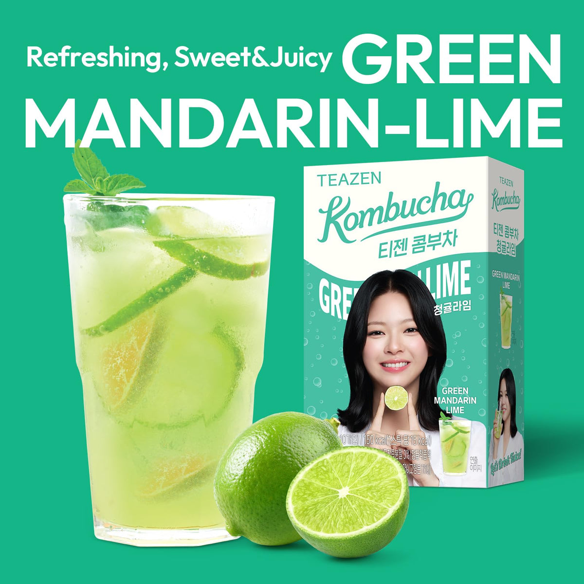 TEAZEN kombucha powder dissolves in water within seconds for easy refreshment.