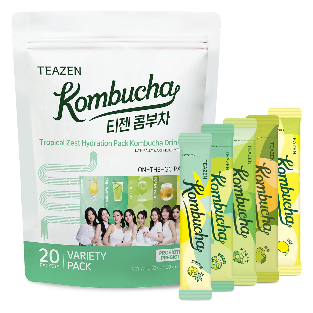 TEAZEN lemon flavor stick for quick, refreshing hydration on the go